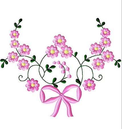 Matriz Bordado Enxoval Lindas Flores