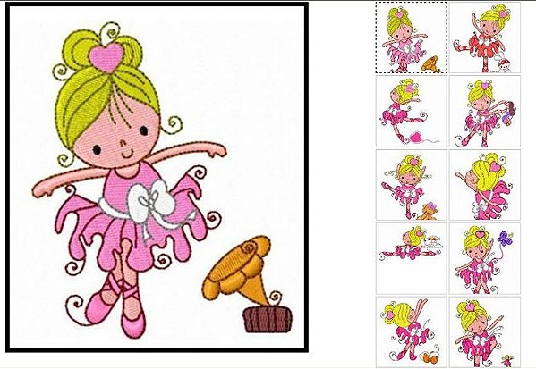 Matriz Bordado Bailarina Dançando