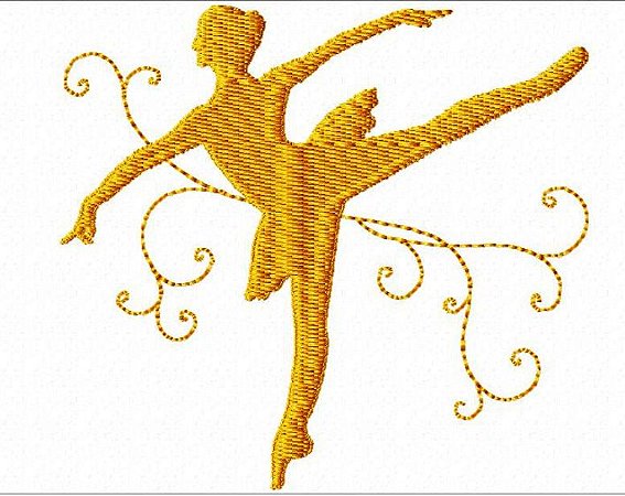 Matriz Bordado Bailarina Silhuetas Delicadas