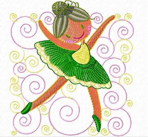 Matriz Bordado Bailarinas 1