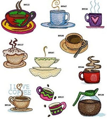 Matriz Bordado Hora Do Café