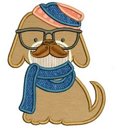 Matriz Bordado Aplique Animais De Óculos