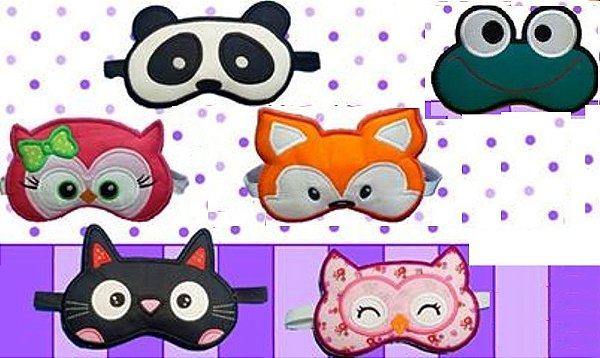 Matriz Bordado Mascaras De Dormir Animais