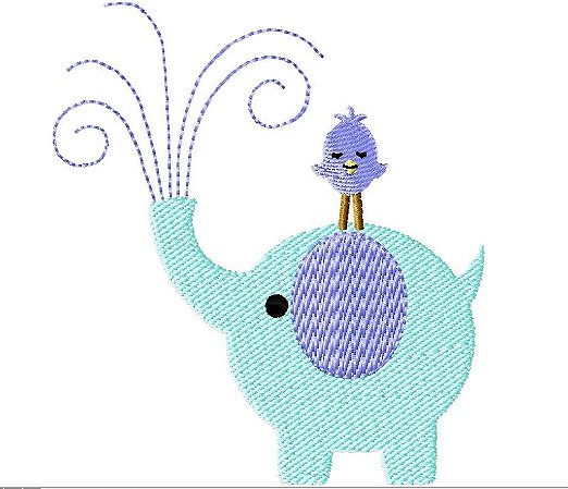 Matriz Bordado Elefante Fofo