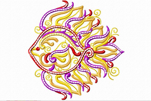 Matriz Bordado Colorwork Fundo Do Mar
