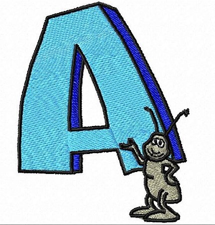 Matriz Bordado Alfabeto Animais