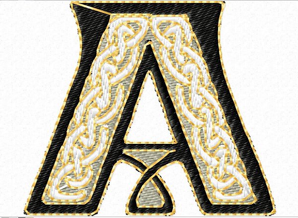 Matriz Bordado Alfabeto Celtic