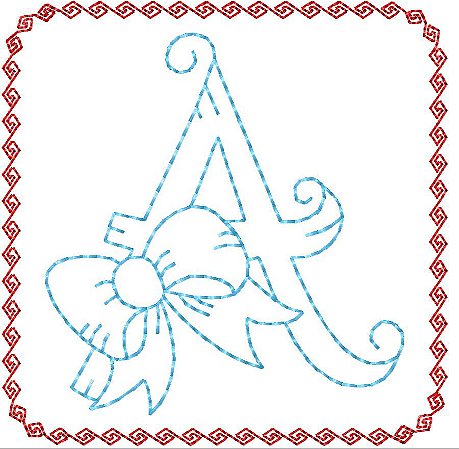Matriz Bordado Alfabeto Contorno Infantil