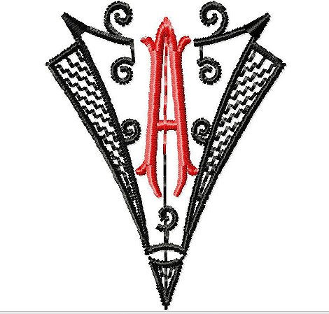 Matriz Bordado Alfabeto Decote V