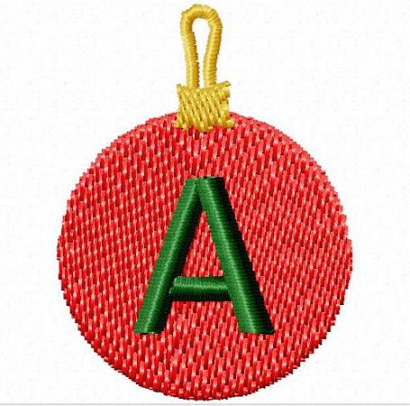 Matriz Bordado Alfabeto E Números Bola De Natal