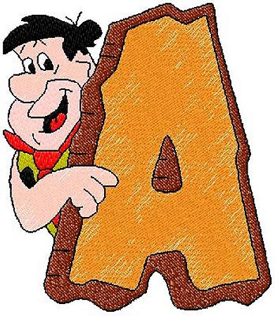 Matriz Bordado Alfabeto Flintstones