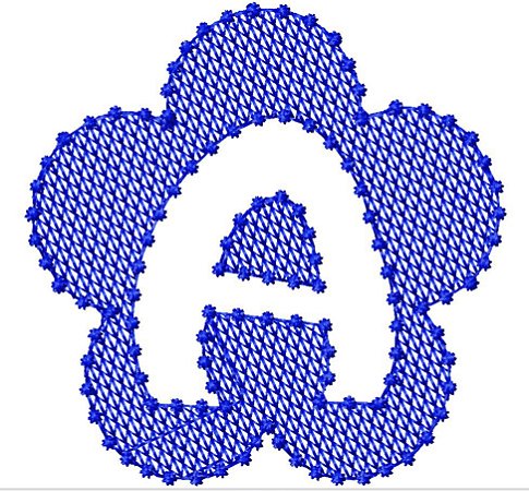 Matriz Bordado Alfabeto Florzinha Vazada