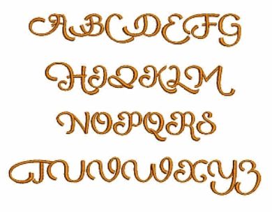 Matriz Bordado Alfabeto Fonte Atlantis Capital