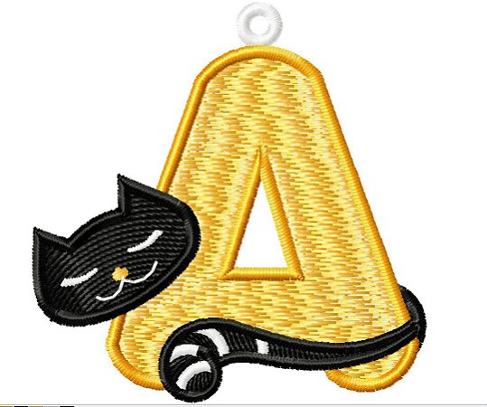 Matriz Bordado Alfabeto Gatinho Lindo