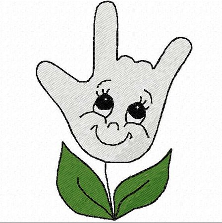 Matriz Bordado Alfabeto Libra Na Flor