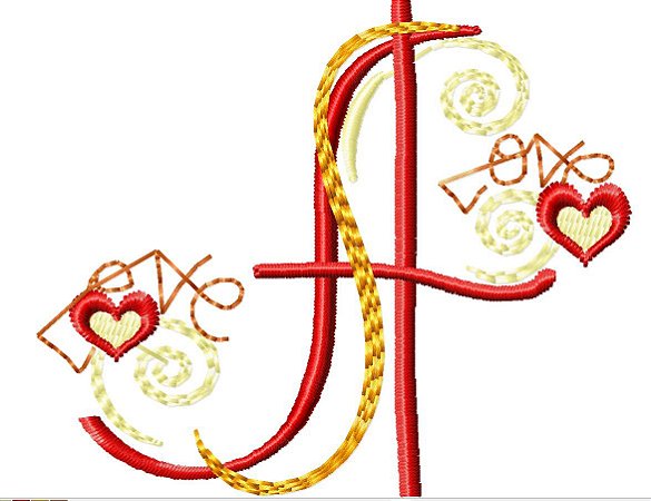 Matriz Bordado Alfabeto Love
