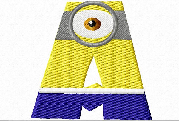 Matriz Bordado Alfabeto Minions