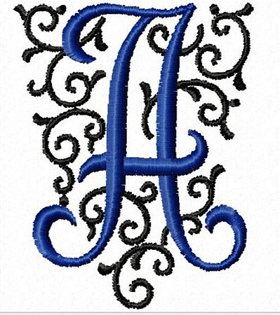Matriz Bordado Alfabeto Moldura Triangular