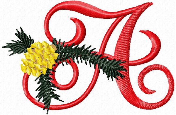 Matriz Bordado Alfabeto Pinha De Natal