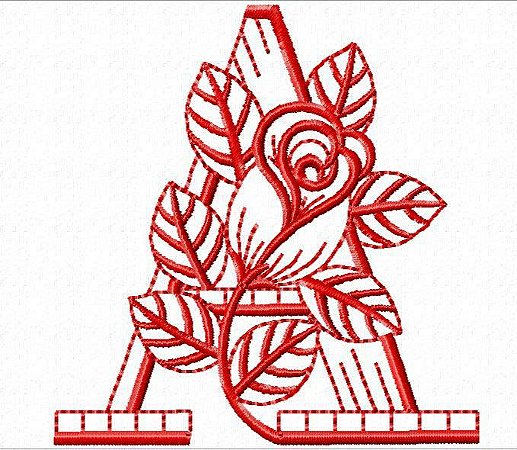 Matriz Bordado Alfabeto Roseira