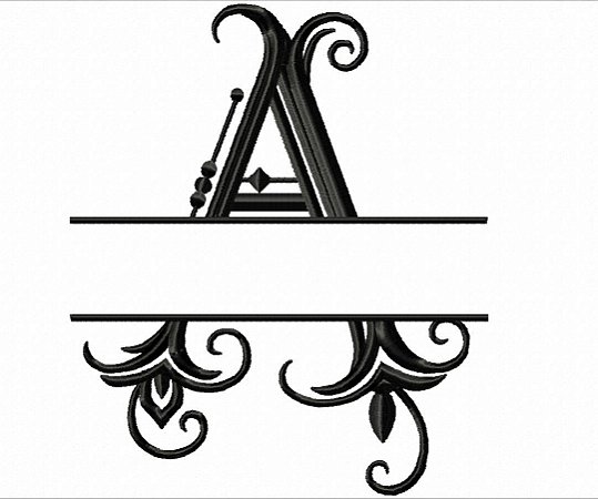 Matriz Bordado Alfabeto Split Para Escrever Nome Clássico