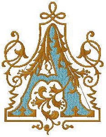 Matriz Bordado Alfabeto Vintage Royal