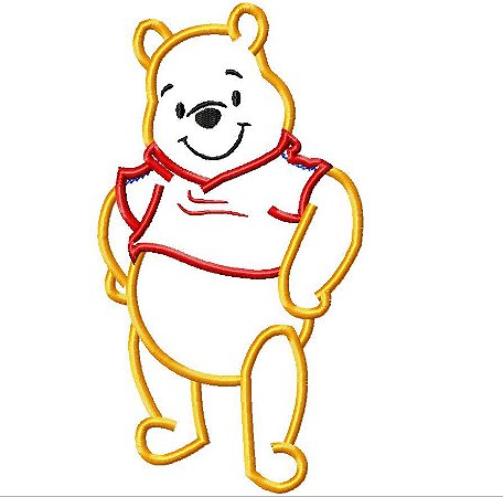 Matriz Bordado Ursinho Pooh Aplique