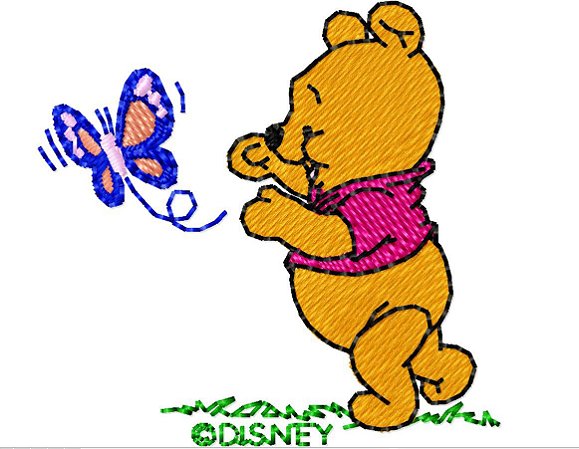 Matriz Bordado Ursinho Pooh Feliz