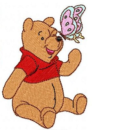 Matriz Bordado Ursinho Pooh Feliz Clássico