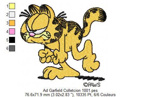 Matriz Bordado Garfield 1