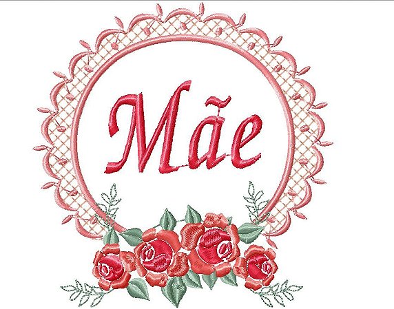 Matriz Bordado Conjunto Mãe Na Moldura
