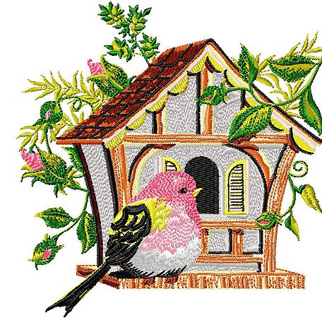Matriz Bordado Casa De Passarinho Linda