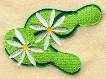 Matriz Bordado Chinelo Com Flores