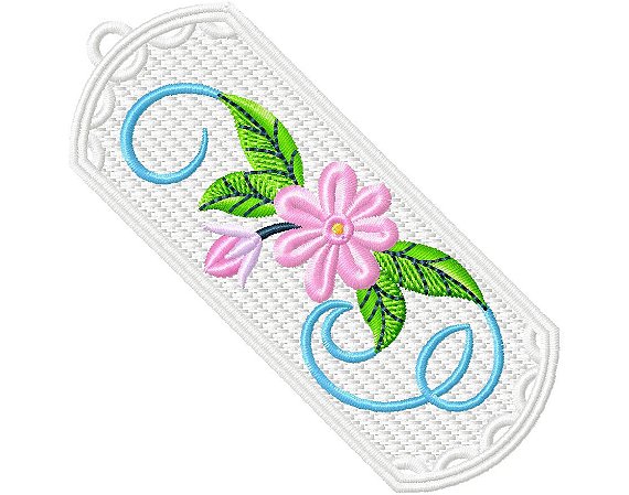 Matriz Bordado Marcador De Página Renda Com Flores