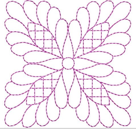 Matriz Bordado Quilt Flores 1
