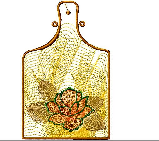 Matriz Bordado Tábua Com Flores