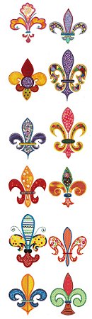 Matriz Bordado Aplique Flor De Lis
