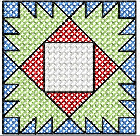 Matriz Bordado Quilt Floral Colorido
