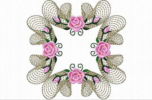 Matriz Bordado Rosinhas Divinas