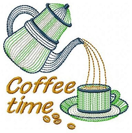 Matriz Bordado Coffe Time Rippled
