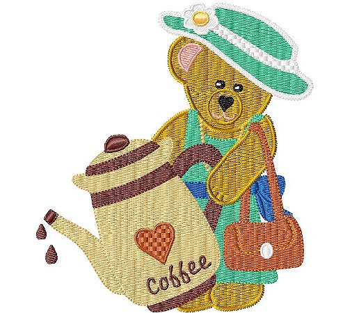 Matriz Bordado Coffee Bear