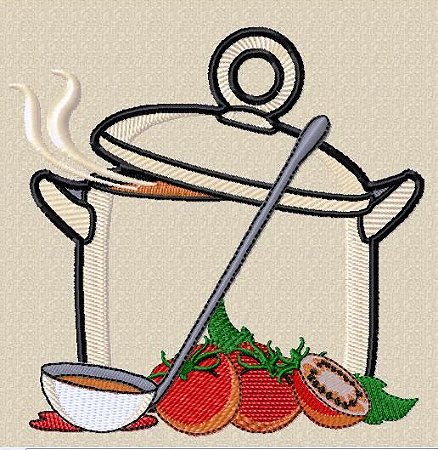 Matriz Bordado Aplique Cozinha Top