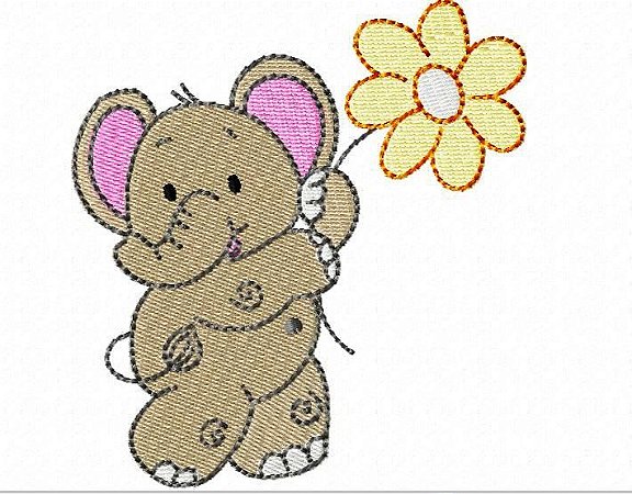 Matriz Bordado Elefantinha Linda