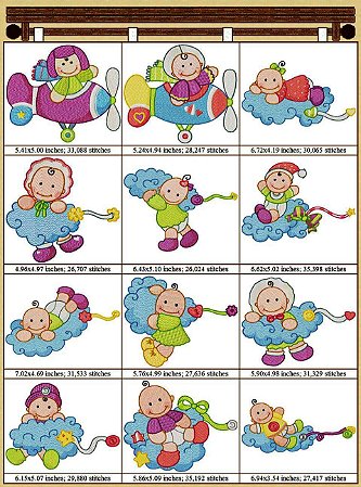 Matriz Bordado Bebê Voando