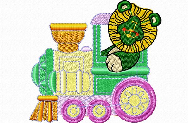 Matriz Bordado Baby Zoo No Trem