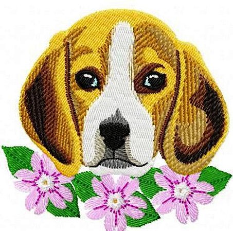 Matriz Bordado Lindos Cachorrinhos Close