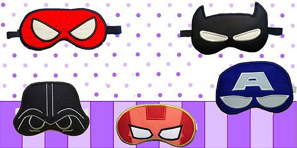 Matriz Bordado Máscara De Dormir Super Heróis Menino