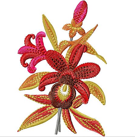 Matriz Bordado Lindas Orquídeas