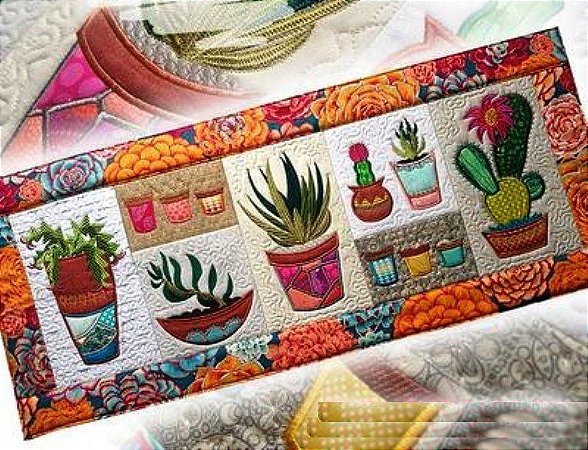 Matriz Bordado Suculentas E Cactus