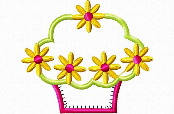 Matriz Bordado Aplique Cupcake 1